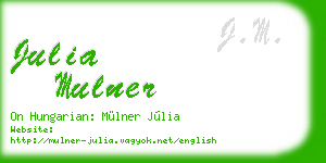 julia mulner business card
