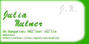 julia mulner business card